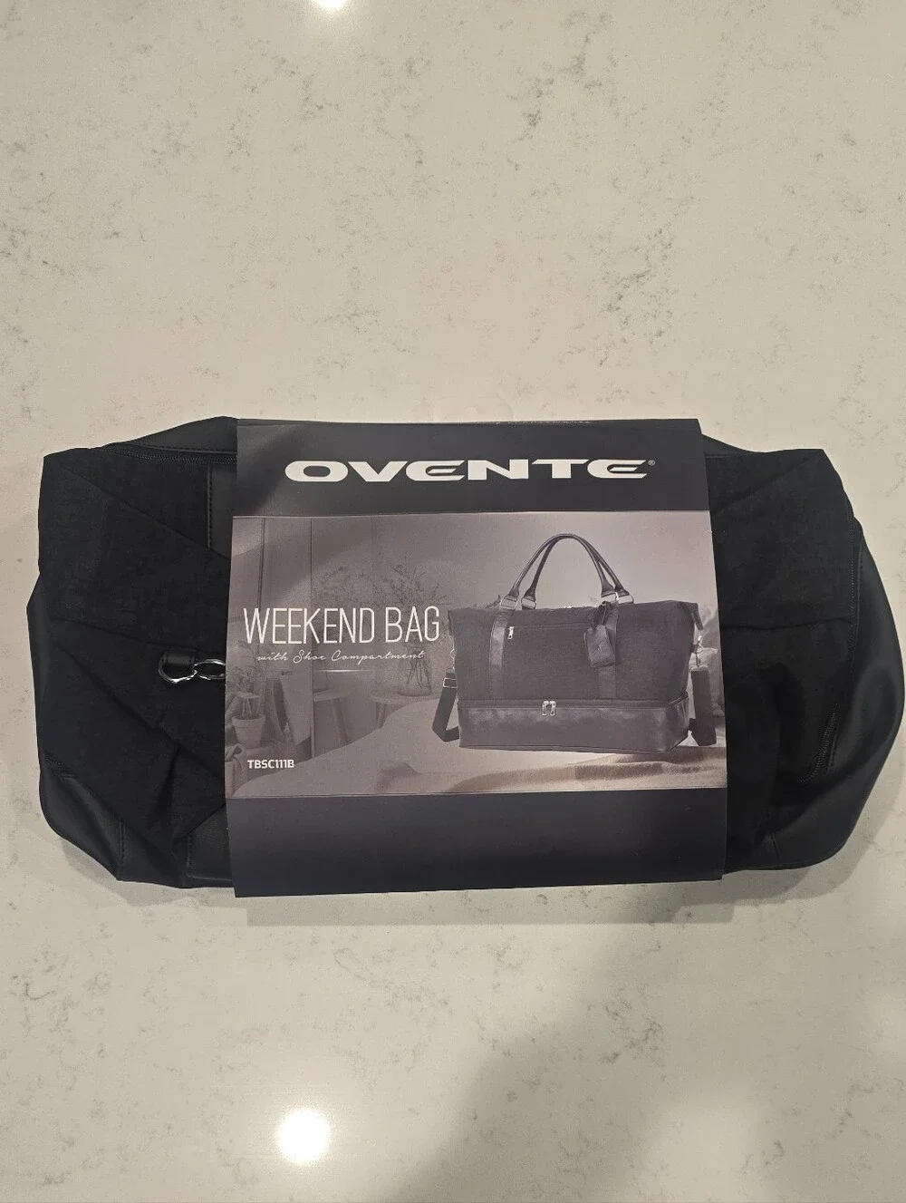 NEW w/Tags OVENTE Travel Duffell Bag w/ Shoe Compartment Overnight Tote Gym